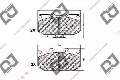 Комплект тормозных колодок DJ PARTS BP1478